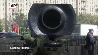 Russian exhibition includes Western military equipment captured in Ukraine.