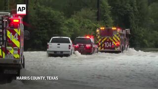 Heavy rains in Texas lead to water rescues, school closures.