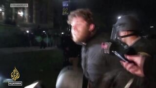 UCLA Protester, a Jewish-American, vows to continue protest.
