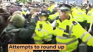 UK activists prevent arrest of migrants slated for deportation _ Al Jazeera Newsfeed.
