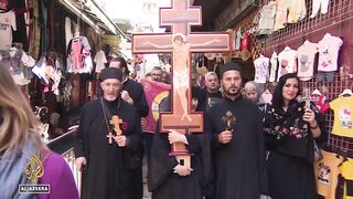 Orthodox Christian worshippers are marking Good Friday in Occupied East Jerusalem.