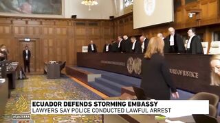 Ecuador defends storming embassy_ Lawyers say police conducted lawful arrest.