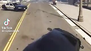 Guy collides with his friend in GTA, loses his mind over her proximity chat scream.