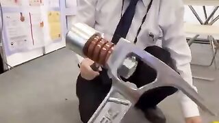 Shock Absorbing Hammer  Hammer with a spring for shock absorption.