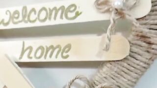 Diy welcome wall hanging