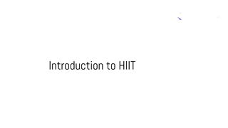 Introduction to hiit