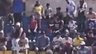 Football field invaders made a U-turn after seeing this