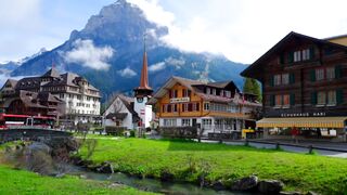 Switzerland beautiful village with nature beauty