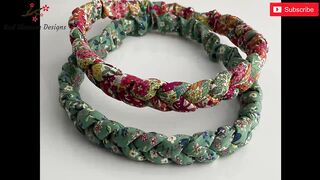 DIY Beautiful Wide Elastic Chunky Braided Headband _
