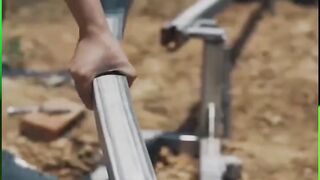 Straw Bale Loader- Easy To Load Straw Bales While Walking