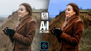 Color Grading With AI Action in Photoshop