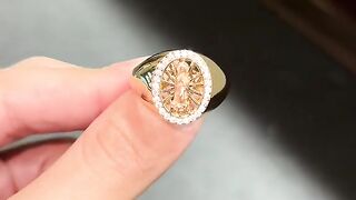 Real Gold 2-Tone Virgin Mary Ring