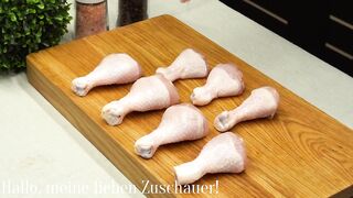 Ich koche fast jeden Tag! Abendessen mit Hähnchenschenkeln in einer Pfanne!.