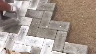 Satisfying block paving work