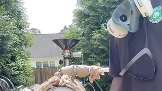 Creating fuel from plastic in backyard