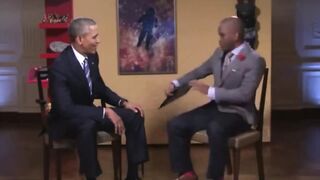 "If Drake and Kendrick Lamar got in a rap battle who do you think would win?" Former President Obama: "gotta go with Kendrick."