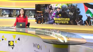 US campus protests: Pro-Palestinian protestors clash with police | World News | WION