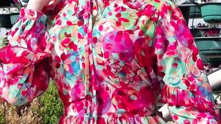 floral skirt fashion show #fashion show #beautiful girl #beauty