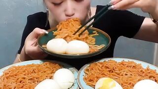Eating Challenge 8 eggs 8lb noodles #food #asmr #shorts