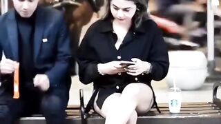 how gorgeous lady showed sweet reaction