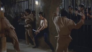 『00127』 Fists, sticks, a pole and nunchucks went through the crowd. 【Enter the Dragon, 1973】