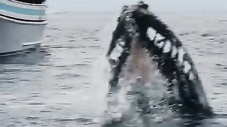 The whale has escaped from the ship's corner