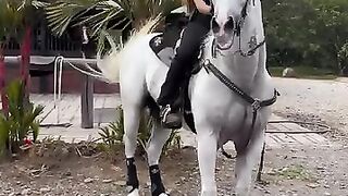 Check out the horse's claws on the beautiful girl Bheeti horse