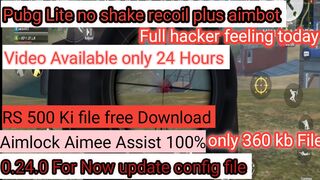 Zero recoil aimbot high damage config file pubg lite