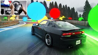 Drifting through 100 Bouncy Balls | Assetto Corsa Collider Objects