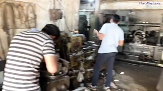 Making a New Helical Out of Cast Iron Round Bar __ Helical Gear Machining _ Milling