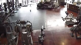 Man drove into a gym center after falling asleep on wheel