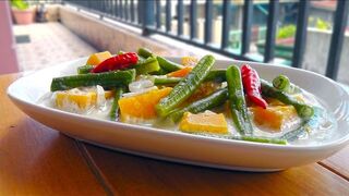 Filipino Squash in Coconut Milk - Vegan Vegetarian Recipe