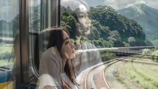 Gazing out the window, thoughts flow like poetri in motion