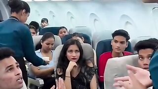 Attitude boy in the plane roast to airhostess