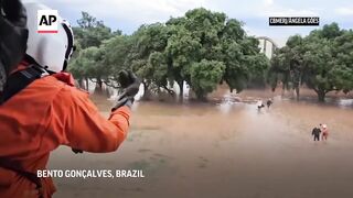 Floods in southern Brazil kill at least 75 people over seven days, 103 missing.