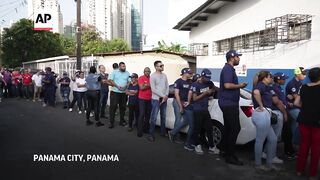 Election in Panama dominated by former president banned from running.
