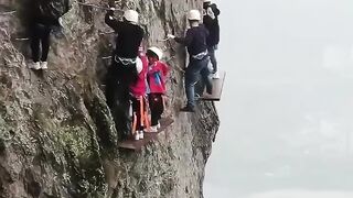 Look at all of them, how dangerous the path they are going through
