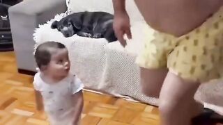 Baby Mimicking Grandpa ????????????️