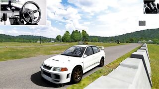 EVO V Drifting Lime Rock Park - Assetto Corsa | Steering Wheel Gameplay