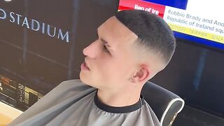 Phil foden getting a skinfade
