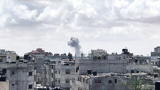Smoke rises following strike on eastern Rafah | AFP