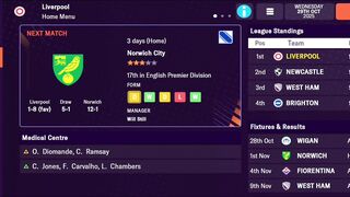 FOOTBALL MANAGER MOBILE 2024 ||BEST MANAGER OF THE MONTH AND EPL MATCH (LIVERPOOL VS NORWICH CITY)
