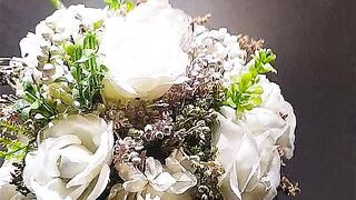 Flowers in side bathroom