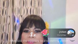 An amazing and interesting girl in a live broadcast