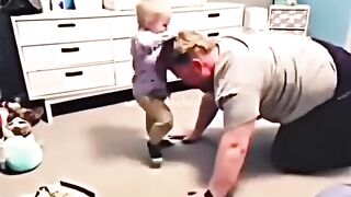 Dad vs Lil Son Wrestling Match