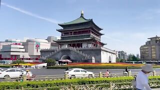 Mosque, halal food, Muslim Street in Xi'an China EP3