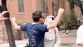 Footage shows a former Israeli soldier harassing a Muslim woman in the United States