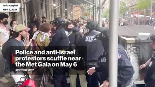 Over 1,000 anti-Israel protesters march toward Met Gala quickly hindered by cops, arrests made