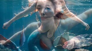 Diving into the blue dreams, just like a mermaid