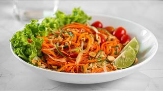 Asian Carrot Cucumber Salad with Peanuts - Easy Vegan Recipe